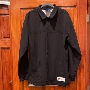 Adidas Men's Black Button-Up Jacket